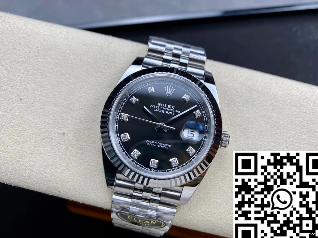 Datejust Factory M126334-0012 Dial Clean Black Rolex 0329